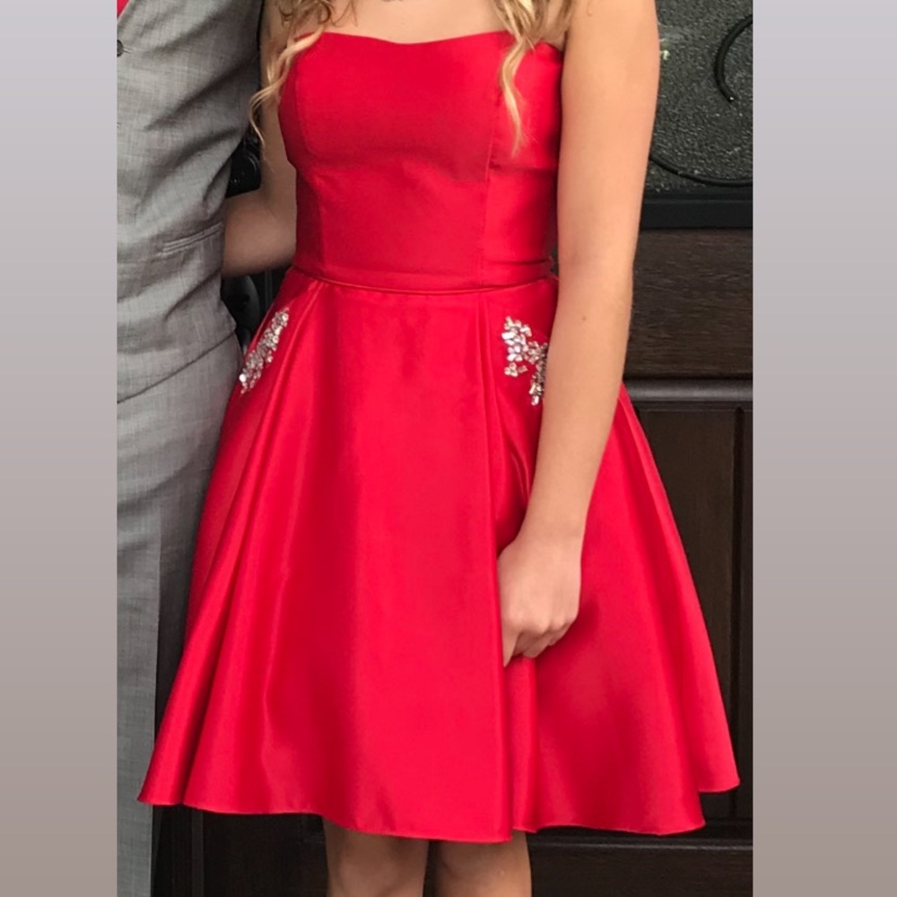 Blondie Nites Red Satin Dress